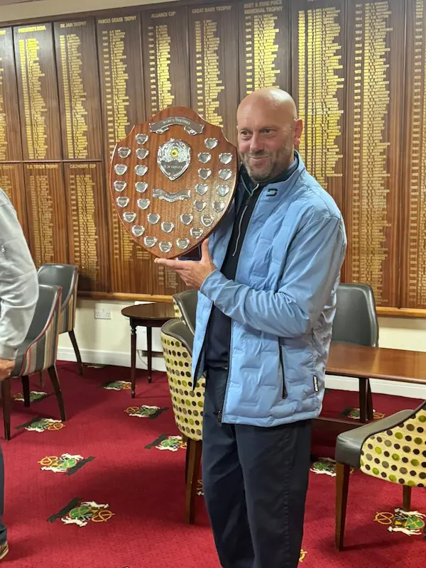 Captain with trophy