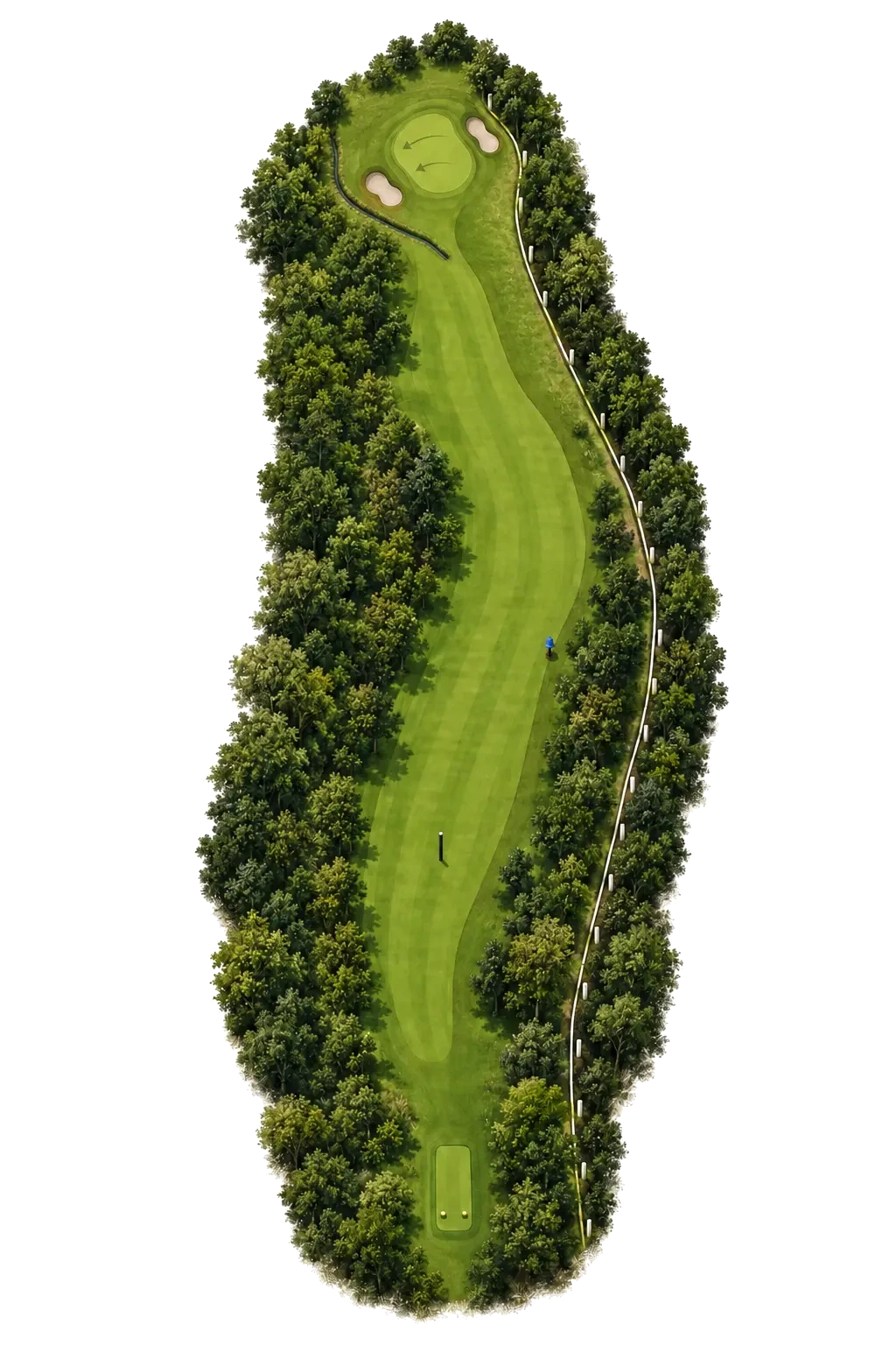 Hole 1 illustrated course layout